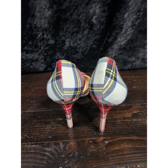 Jessica Simpson Lessey Plaid Pointed-Toe Heels Sz. 8.5M - Picture 6 of 9